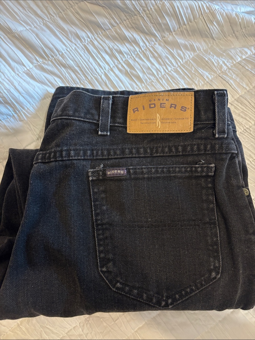 Riders by Lee Men's Washed Black Straight Jeans